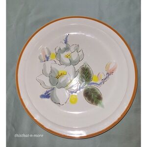 Vintage Casual Classic Stoneware Chesapeake Serving Platter Hand Painted Floral